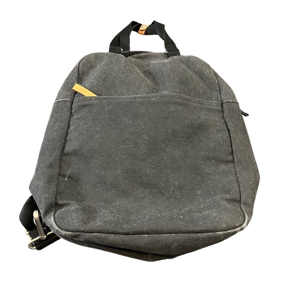 QWSTION Backpack Unisex‎ O/S Black Canvas Convertible Tote Bag Zurich Design